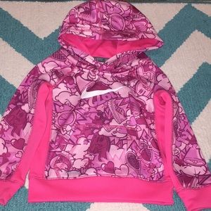 Pink Nike therma fit hoodie size 2T